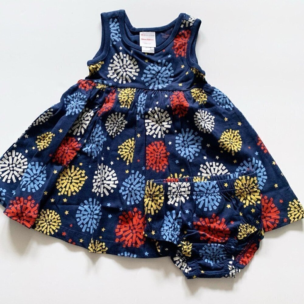 NEW Hanna Andersson Girl Baby Dress & Bloomer Set size 18-24 months